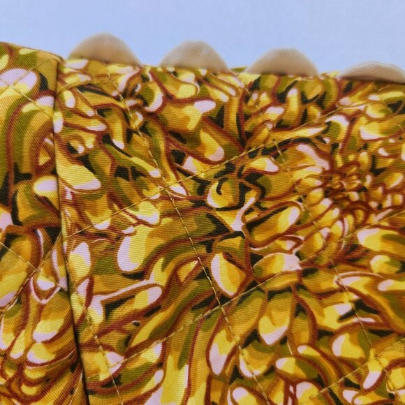 Kika Vargas Floral Quilted Jacket Flowers Mums Cottagecore Boho Cute Grandma XXS - Picture 7 of 10